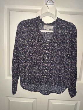 Trovata ditsy Floral Button-Up Blouse XS spring summer office